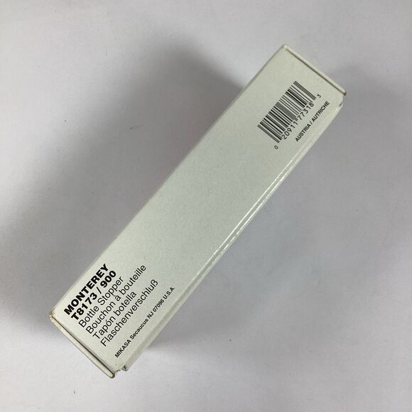 Mikasa Monterey Glass Bottle Stopper Elegant Finial Decanter Wine New In Box - Picture 2 of 12